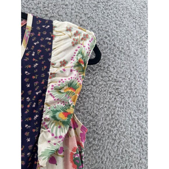 Anthropologie Ric Rac Floral Print Cap Sleeve Tunic Top  Size Small - Picture 7 of 10